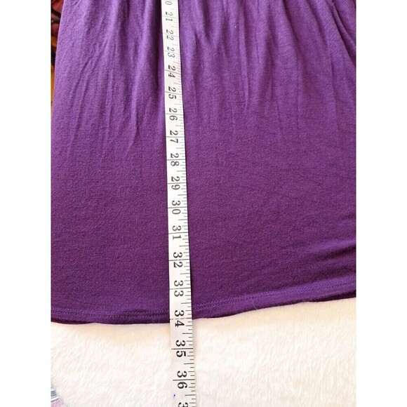 Moa Womens Plus‎ Size 4XL Pullover Babydoll Tunic Top Burgundy Stretch Short Slv - Picture 11 of 11